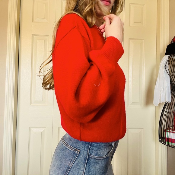 Red Crew Neck Sweater - Picture 2 of 2